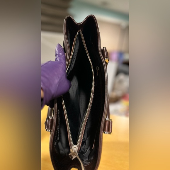 Burberry handbag in Nova Check Plaid Canvas and brown leather. Great deal! - Picture 5 of 8